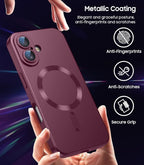 Magnetic for iPhone 16 Case Slim Soft Silicone Bumper Shockproof Metallic - Image 6