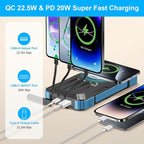 Solar Charger Power Bank 49800mAh Wireless Portable Phone Charger, 22.5W QC3.0 - Image 2
