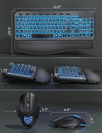 SABLUTE Ergonomic Wireless Keyboard and Mouse Combo - Image 8