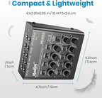 Moukey Audio Mixer, DC 5V, 8 Stereo Ultra, Low Noise 8 Channel Line Mixer - Image 7