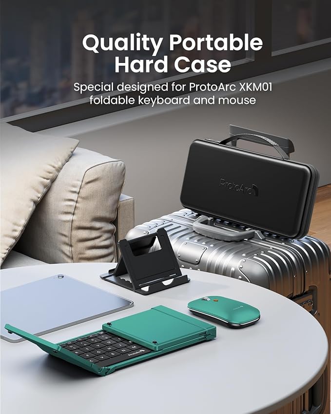 ProtoArc Foldable Keyboard and Mouse, XKM01 True Full-Size Folding Wireless - Image 3
