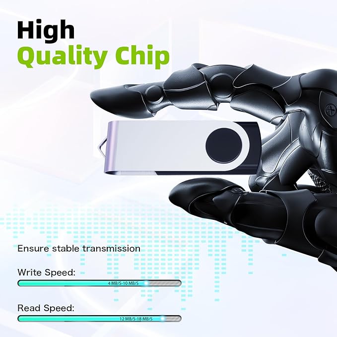 64GB Flash Drive 10 Pack, Wooolken USB 2.0 Thumb Drive Bulk Pen Drive Metal - Image 2