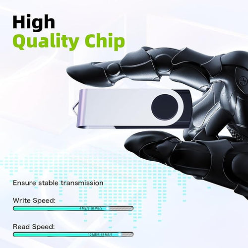 32GB Flash Drive 10 Pack, Wooolken USB 2.0 Thumb Drive Bulk Pen Drive Metal - Image 2