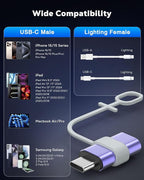 MoKo 4 Pack Lightning Female to USB C Male Adapter, USB-C Lightning Adapter - Image 6