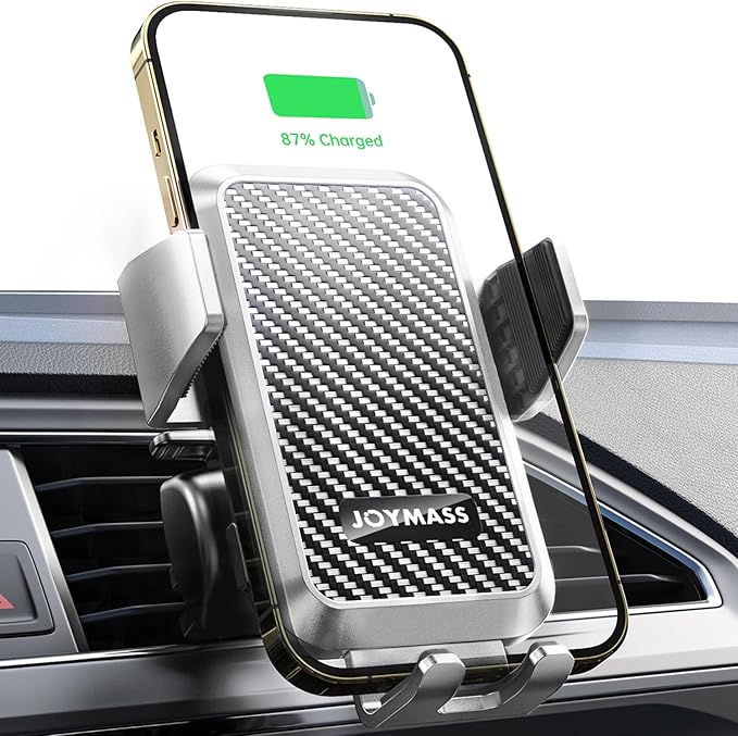 Wireless Car Charger, 15W Fast Charging Auto Clamping Car Charger Cell Phone by JOYMASS