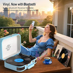 VINYLS LINK Vinyl Record Player 3 Speed ​​Bluetooth Turntable Belt Drive LP - Image 5