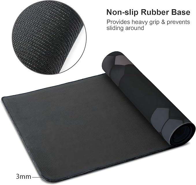 Hexagon Honeycomb Large Mouse Pad, Gaming Keyboard Desk Pad, Extended Mouse Mat - Image 4