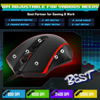 Redragon Updated S107 Gaming Keyboard and Mouse, RGB Gaming Keyboard and 10000 - Image 3