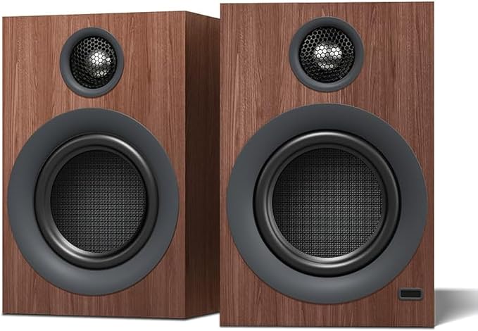 Bluetooth Bookshelf Speakers, 75W Powered Active Speaker by HOTMAY