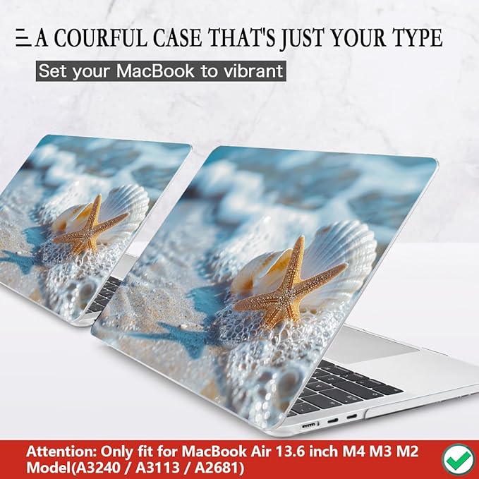 CISSOOK Compatible with MacBook Air 13.6 inch Case 2025 2024 2022 Release M4 - Image 3