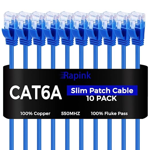 Rapink Cat6a 5ft Ethernet Cables by Rapink