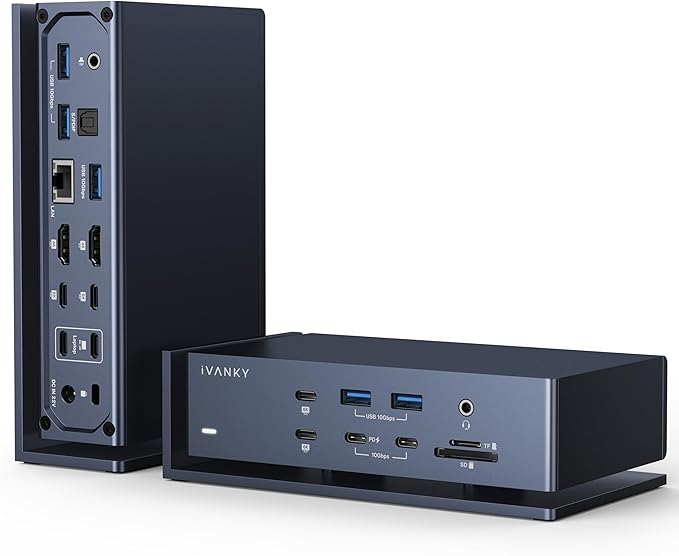 iVANKY FusionDock Max 1 Dual Thunderbolt 4 Chips, 20-in-1 Quad 6K@60Hz Monitor by ivanky