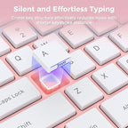Lovaky Wireless Keyboard, 2.4G Ergonomic Wireless Computer Keyboard, Enlarged - Image 3
