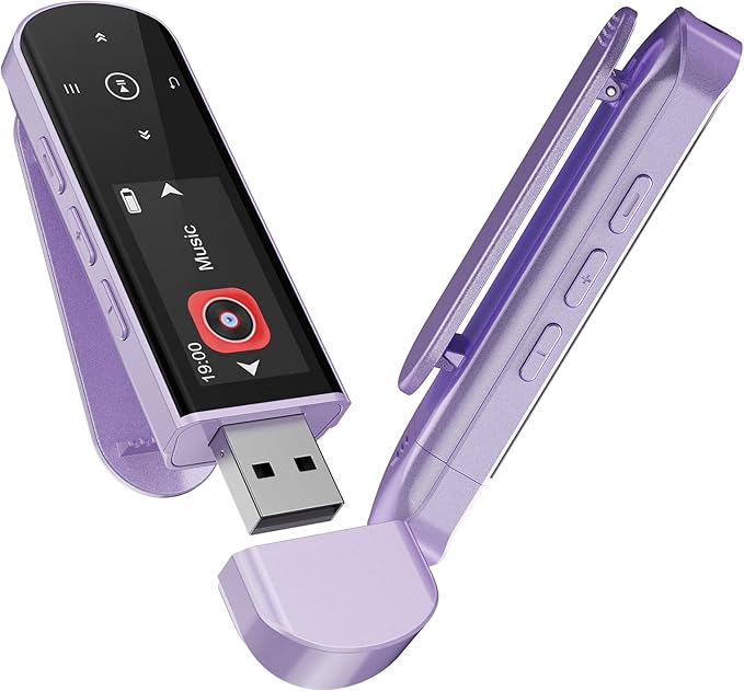 RUIZU 64GB USB MP3 Player with Bluetooth 5.3, Clip Jam Portable Music Player by RUIZU
