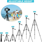 55" Phone Tripod, PHOPIK Aluminum Extendable Tripod Stand - Image 4