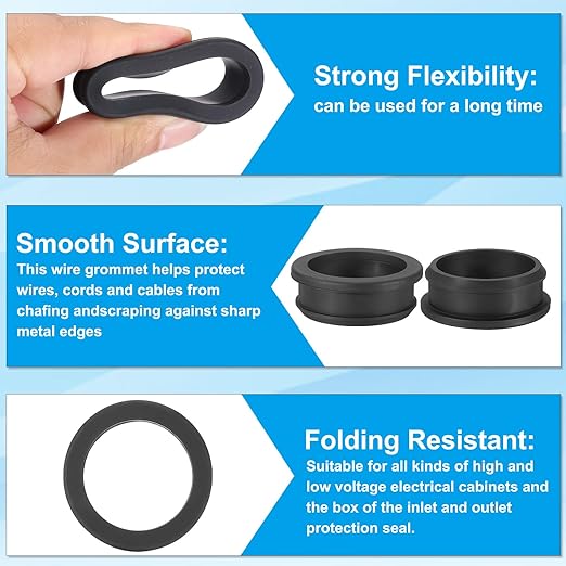 PATIKIL 42.6mm / 1-11/16 Inch Drill Hole, 1-7/16 Inch ID Rubber Grommets - Image 3
