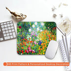 Square Mouse Pad Flowers Floral, Personalized Premium-Textured Custom Mouse Mat - Image 6