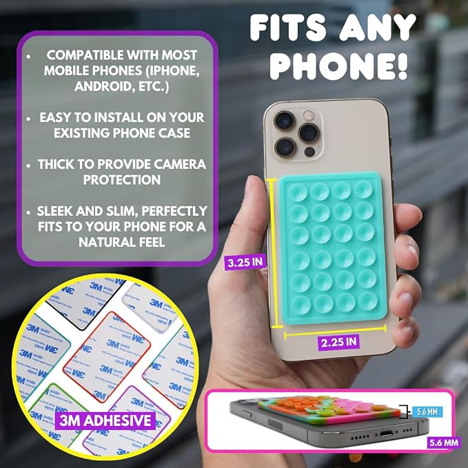 Suction Phone Case Mount, Silicon Adhesive Phone Accessory - Image 7
