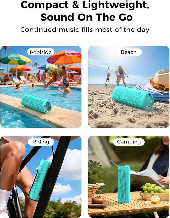 Bluetooth Speaker, 20W HD Sound, Portable Wireless, IPX5 Waterproof, - Image 7