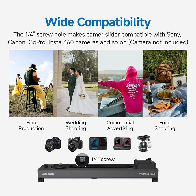 Accsoon Toprig 16inch/40cm Camera Slider Motorized, Button&APP Control - Image 7