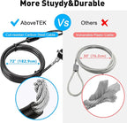 AboveTEK iPad Lock Security Cable w/Adhesive Plates, 6Ft Keyless 4 Digit - Image 3