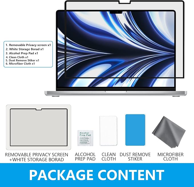 FILMEXT MacBook Air M2 13.6-inch Screen Protector, Privacy Shield, 2022 Release - Image 6