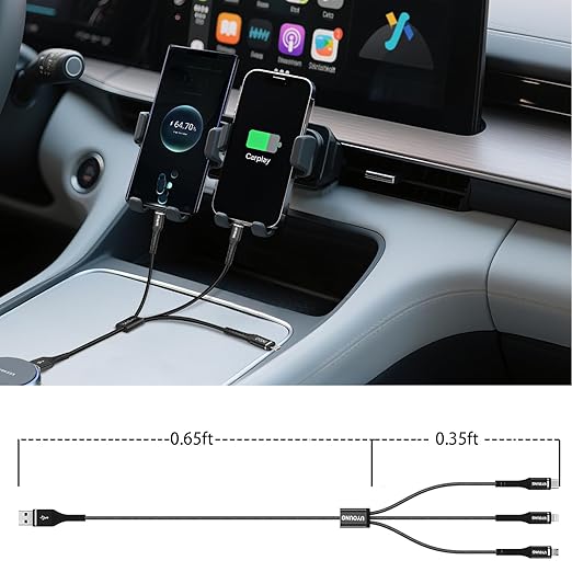 Short Multi Charging Cable 1FT 2Pack 3 in 1 Charger Cord Braided Universal - Image 7