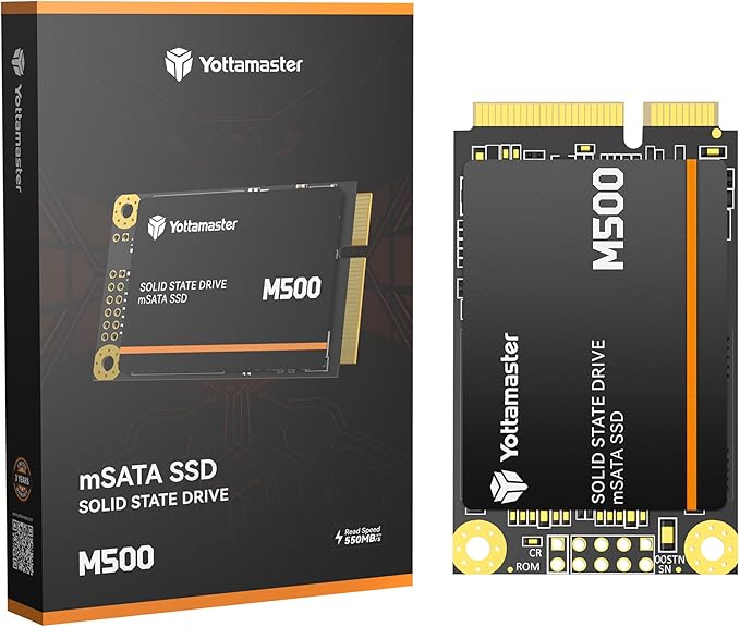 Yottamaster M500 128GB mSATA SSD SATA III 6Gb/s, mSATA Internal Solid State by Yottamaster-MakeEveryByteTreasurable