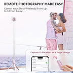 ATUMTEK 55" Selfie Stick Tripod, All-in-one Extendable Aluminum Phone Tripod - Image 3