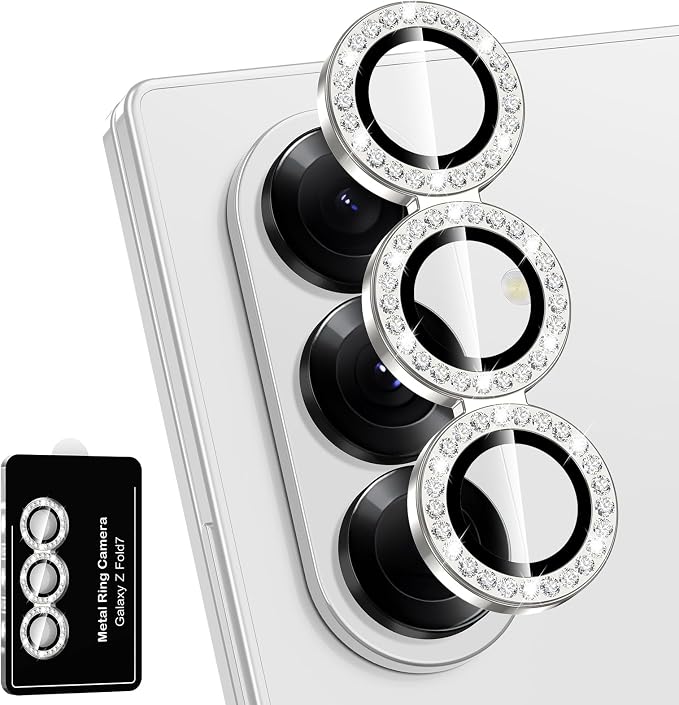for Samsung Galaxy Z Fold 7 Camera Lens Protector, Individual Metal Ring by Btscase