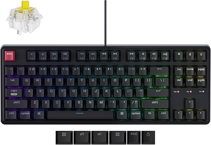 Keychron C3 Pro TKL 80% Wired Mechanical Keyboard, 8K Polling Rate, QMK/VIA by Keychron