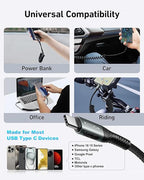 KIYODA USB A to USB C Cable 3FT/6FT, Coiled USB C Cable - Image 8