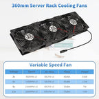 3X 120mm Computer Fan with AC Plug, AC 110V 120V 220V 240V Cabinet Cooling Fan - Image 3