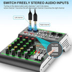 Aveek Audio Mixer, Professional Sound Board Mixing Console - Image 5
