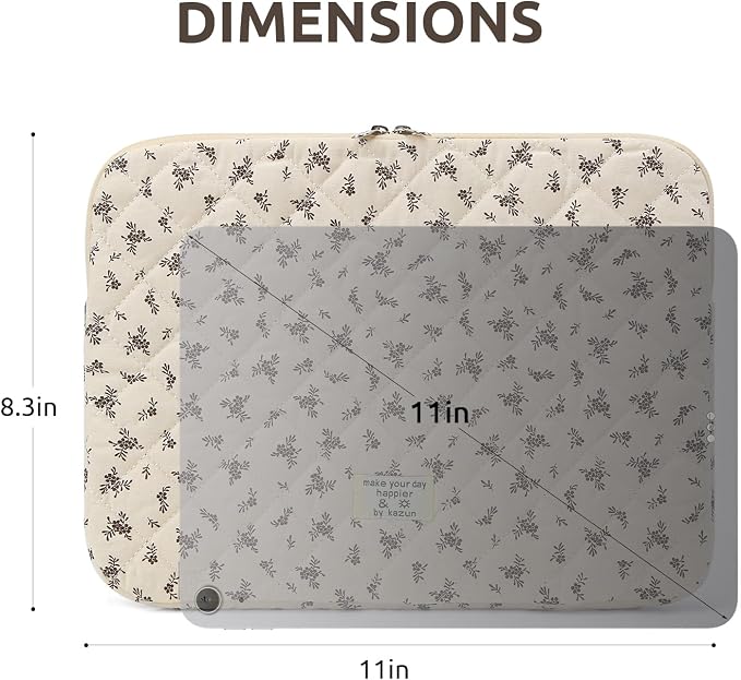 Puffy Laptop Sleeve 13-15.6 Inch Cute Quilted Laptop Protective Case Padded - Image 8