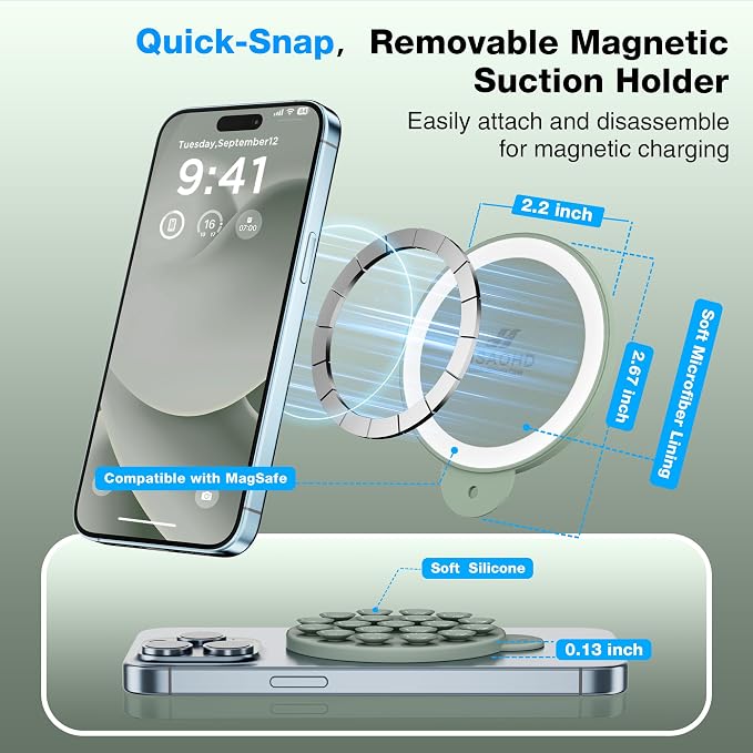 Magnetic Suction Cup Phone Mount - Image 3