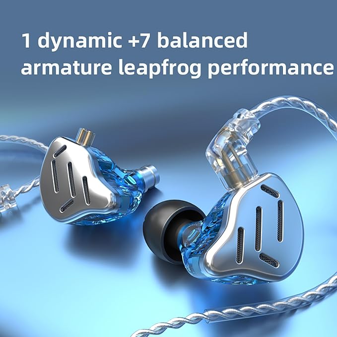 CCA KZ Zax in Ear Monitor Headphones 16 Units 7BA 1DD Hybrid Drivers HiFi IEM - Image 2