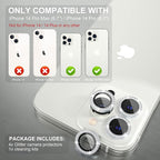 Choiche [3+1 for iPhone 14 Pro/iPhone 14 Pro Max Camera Lens Protector Bling - Image 2