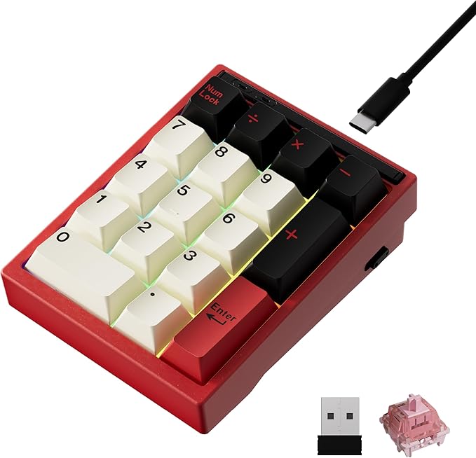 BOYI Y17 Aluminum Mechanical Numpad, Wireless RGB Numeric Keypad, Quick Release - Image 9