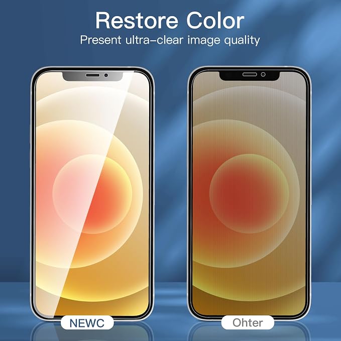 NEW'C 3 Pack Privacy for iPhone 12, iPhone 12 Pro Screen Protector, Enhanced - Image 7