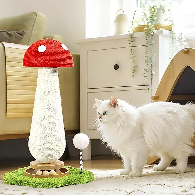 Cat Scratching Post for Indoor Cats, Cat Toys Scratcher Sisal Cat Scratch Posts by WelcomeToColnic