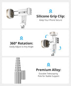 72'' Selfie Stick for iPhone, Tripod Wireless Remote for Selfies, Group - Image 5