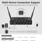 TONOR Wireless Microphone System, 4 * 10-Channel UHF Cordless Handheld Mic Set - Image 5