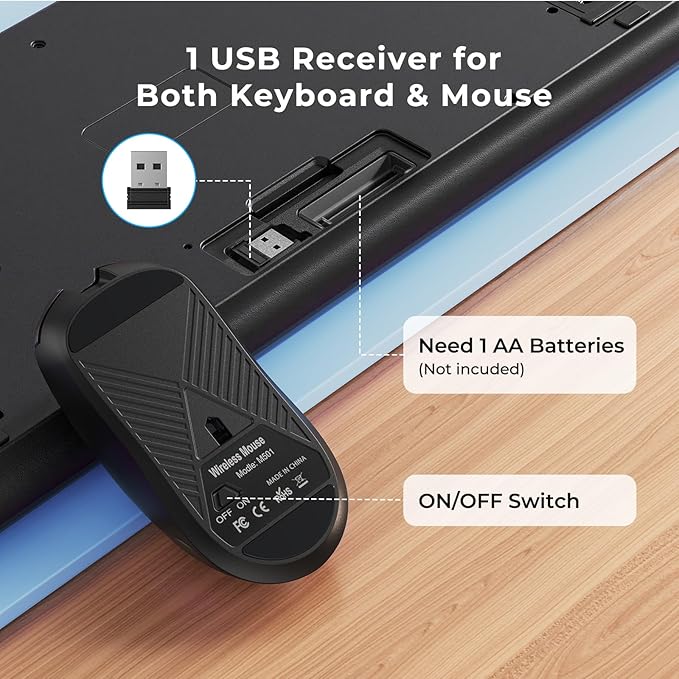 Silent Wireless Keyboard and Mouse Combo - Image 5