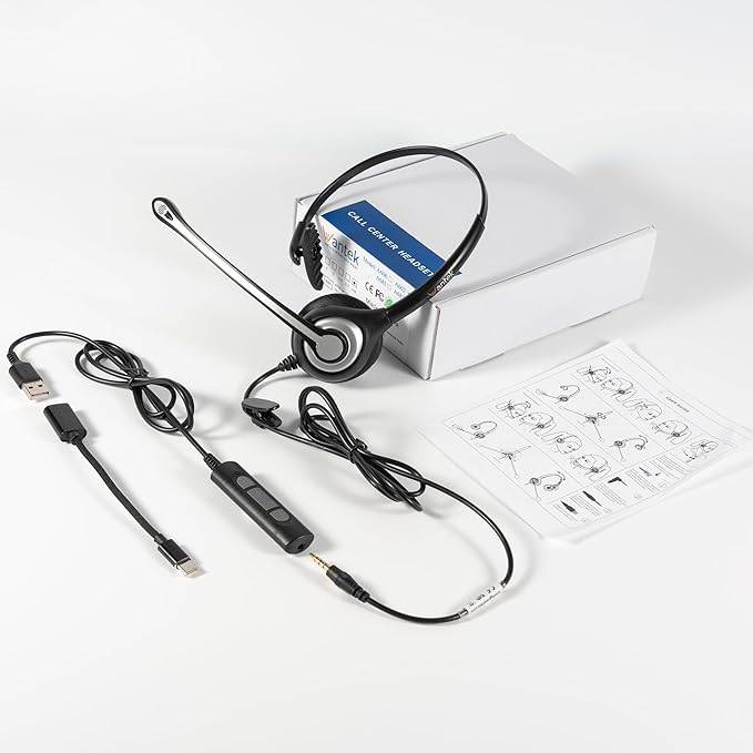 Wantek Computer Headset with Microphone - Image 6