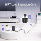 15FT USB C Power Strip Surge Protector Tower, Mini Power Strip Tower Travel 12 - Image 2