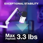InnoGear Low Profile Mic Arm, 360° Rotatable Microphone Boom Arm Mic Stand - Image 4