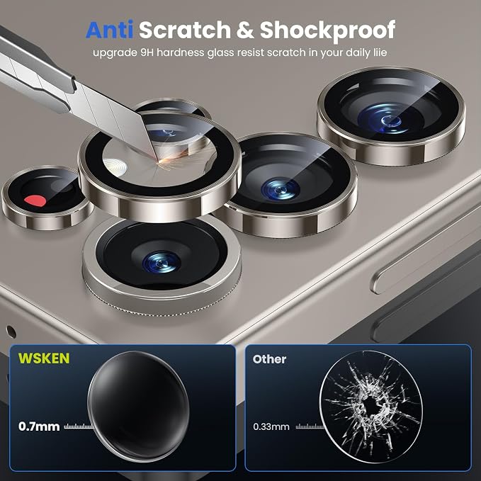 WSKEN for Samsung Galaxy S25 Ultra Camera Lens Protector - Image 3