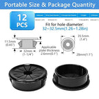 12 Pcs Cable Grommet, Snap Bushing 1-1/4" Mounting Diameter, Flexible - Image 9