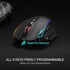 Redragon M991 Wireless Gaming Mouse, 26000 DPI 3-Mode Gamer Mice w/Rapid Fire - Image 4